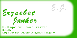 erzsebet janker business card
