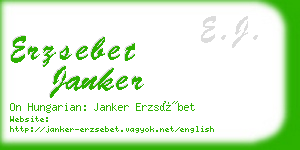 erzsebet janker business card